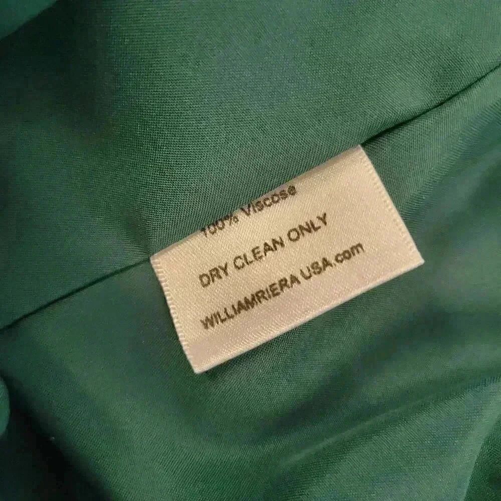 William Riera Women's Teal Viscose A-Line Lined Skirt NEW - Picture 7 of 8